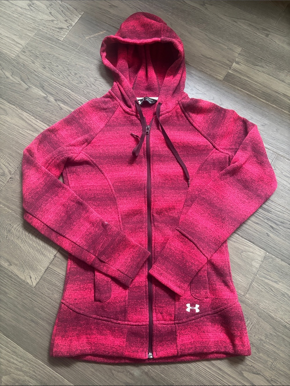 Under Armour | Wintersweet Fleece Full-Zip Hoodie Pink and Black Small Atheletic